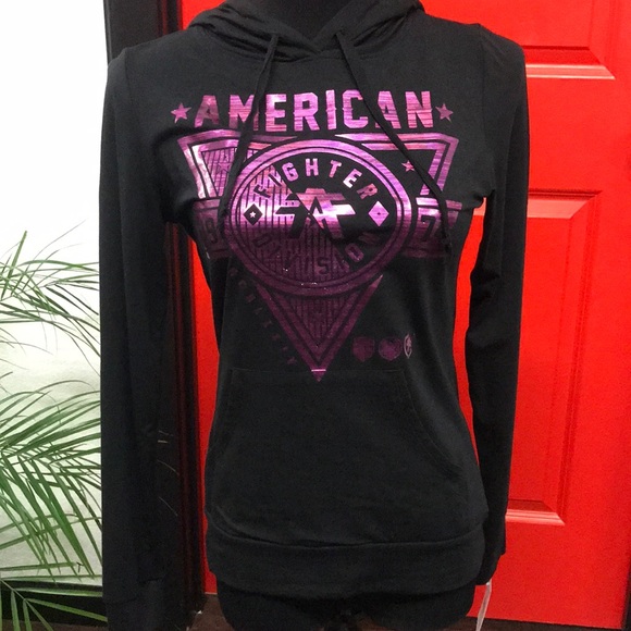 American fighter black long sleeve - Picture 1 of 2